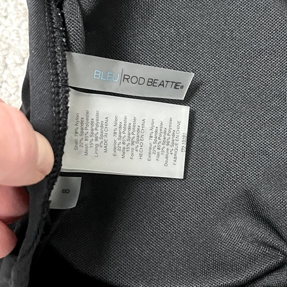 Bleu Rod Beattie Don't Mesh With Me V-Neck Mesh One Piece Swimsuit Black… - Picture 7 of 8